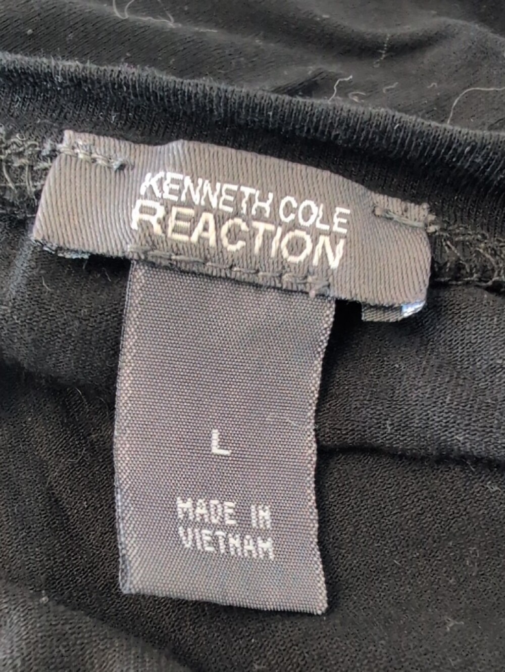 Kenneth Cole Reaction Black Ruffle Shoulder Sleeveless Top L     T226 - Picture 4 of 5